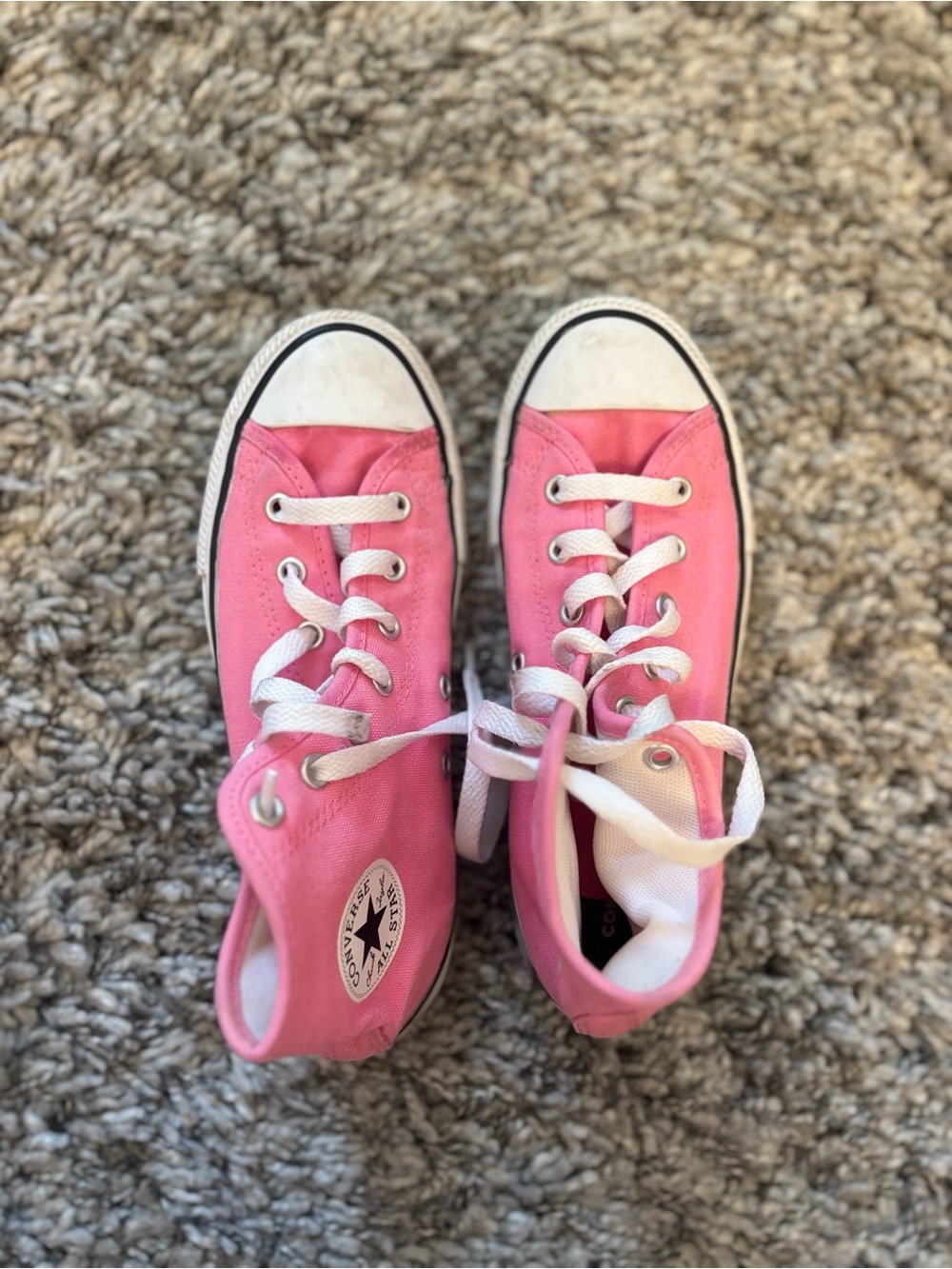 Pink High-Top Kids Converse Sneakers